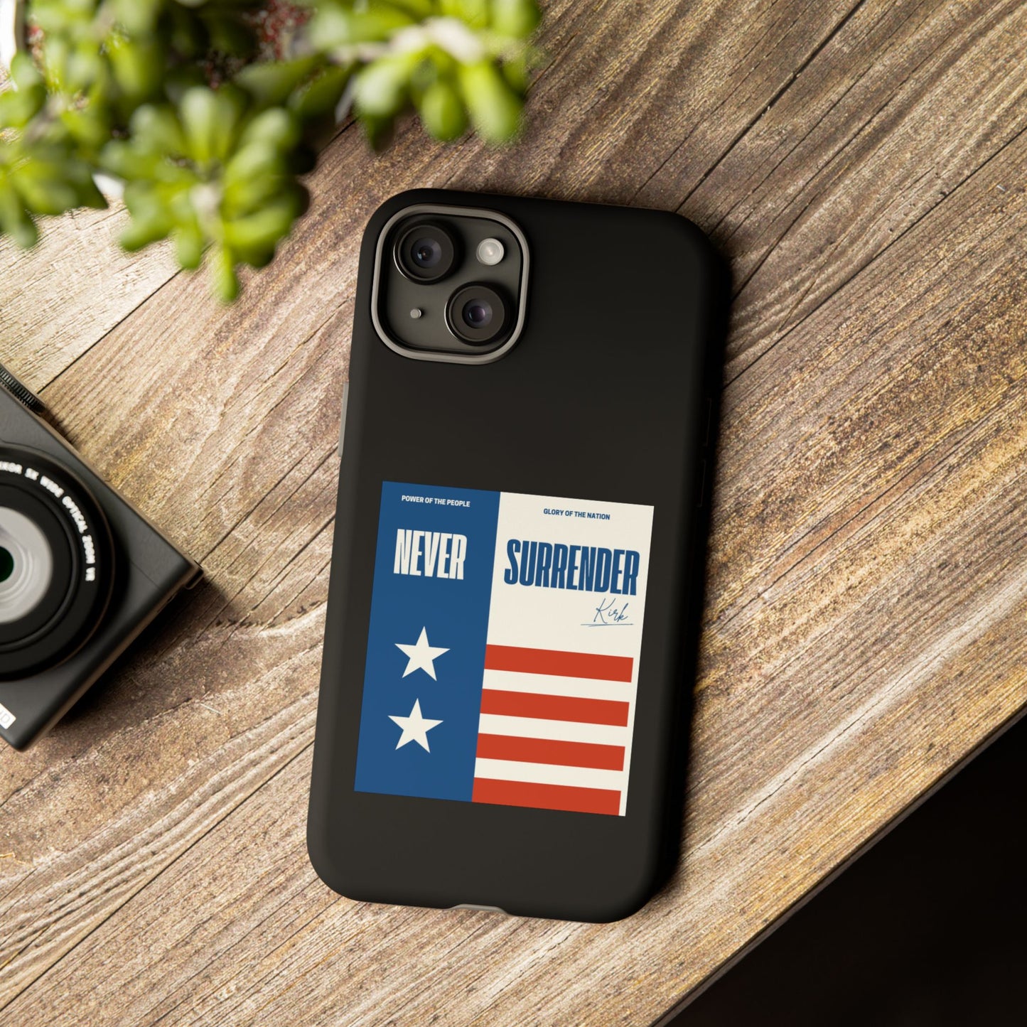 Never Surrender Case Black