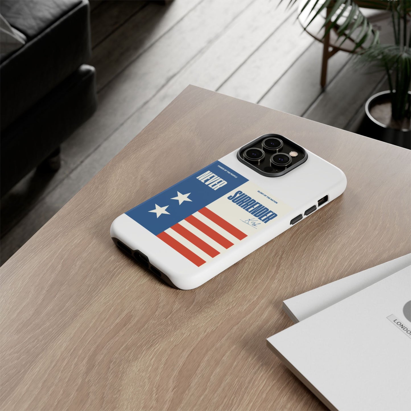 Never Surrender Case White