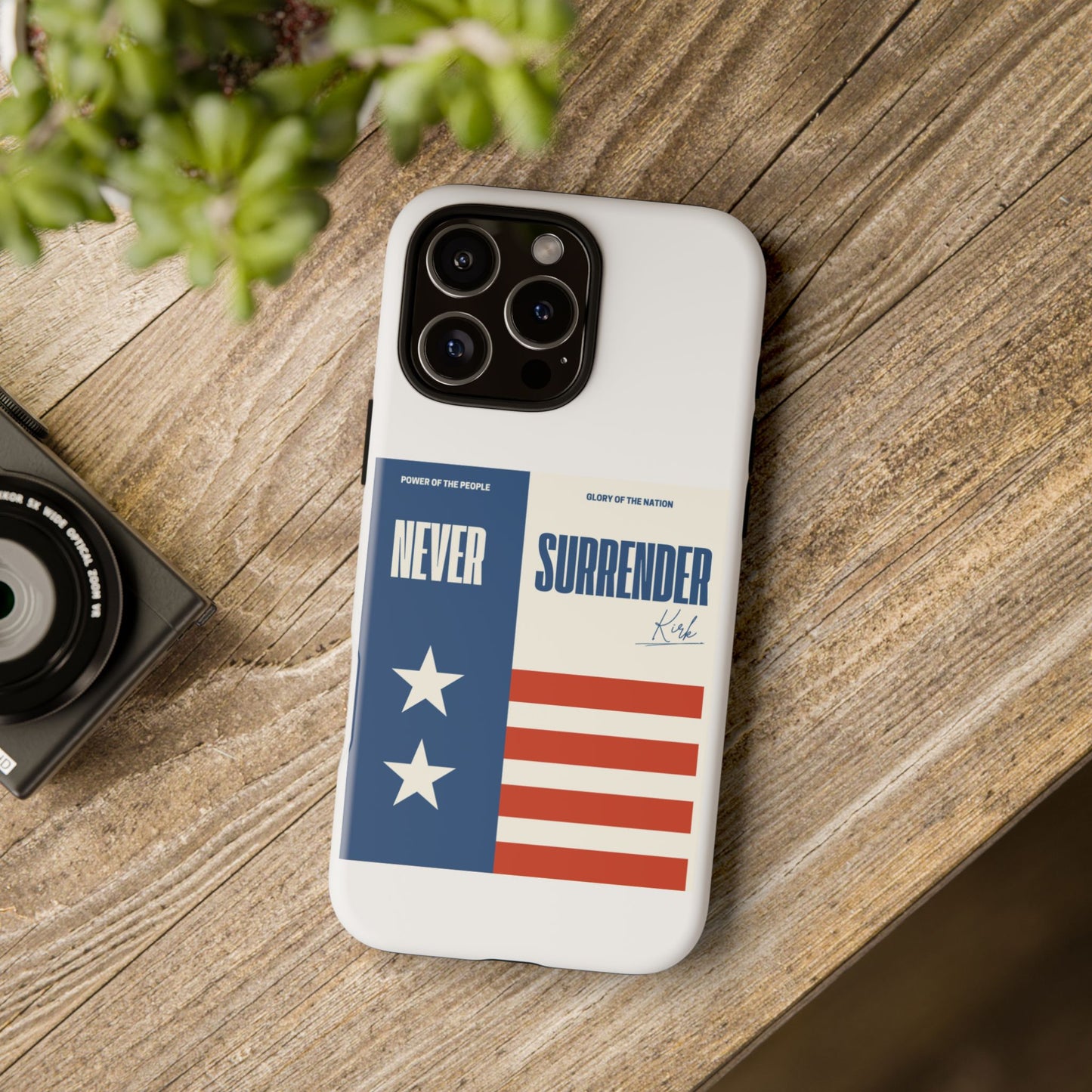 Never Surrender Case White