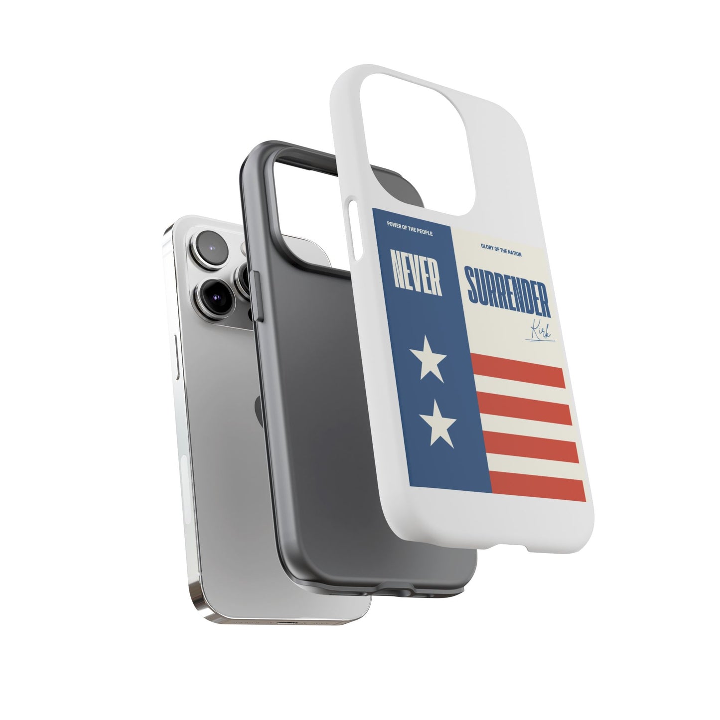 Never Surrender Case White