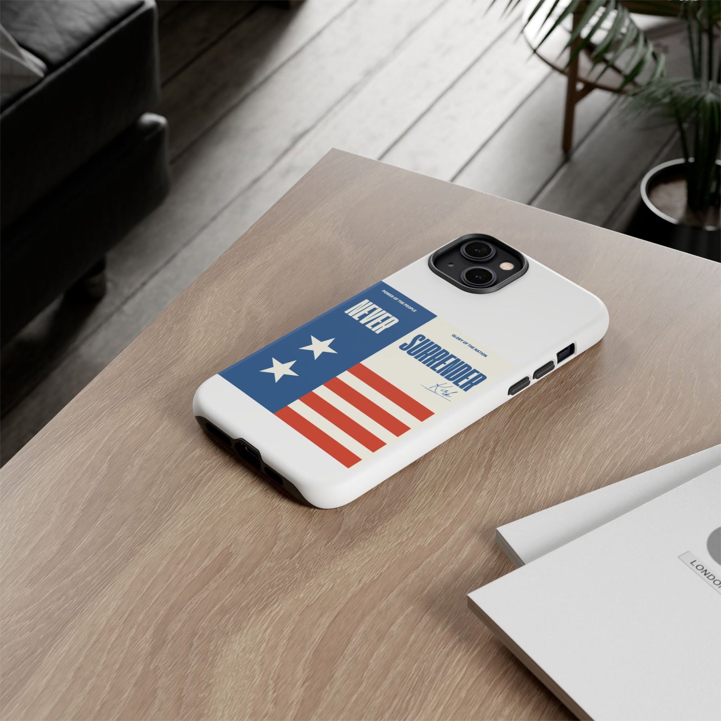 Never Surrender Case White