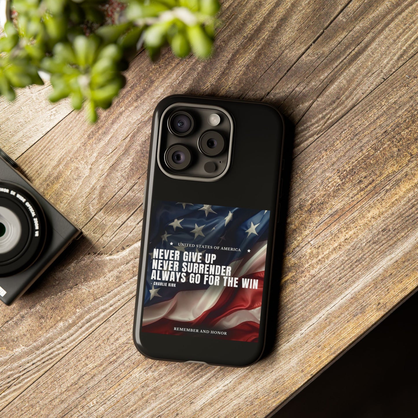 Never Give Up Case Black