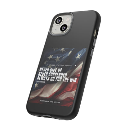 Never Give Up Case Black