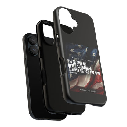 Never Give Up Case Black