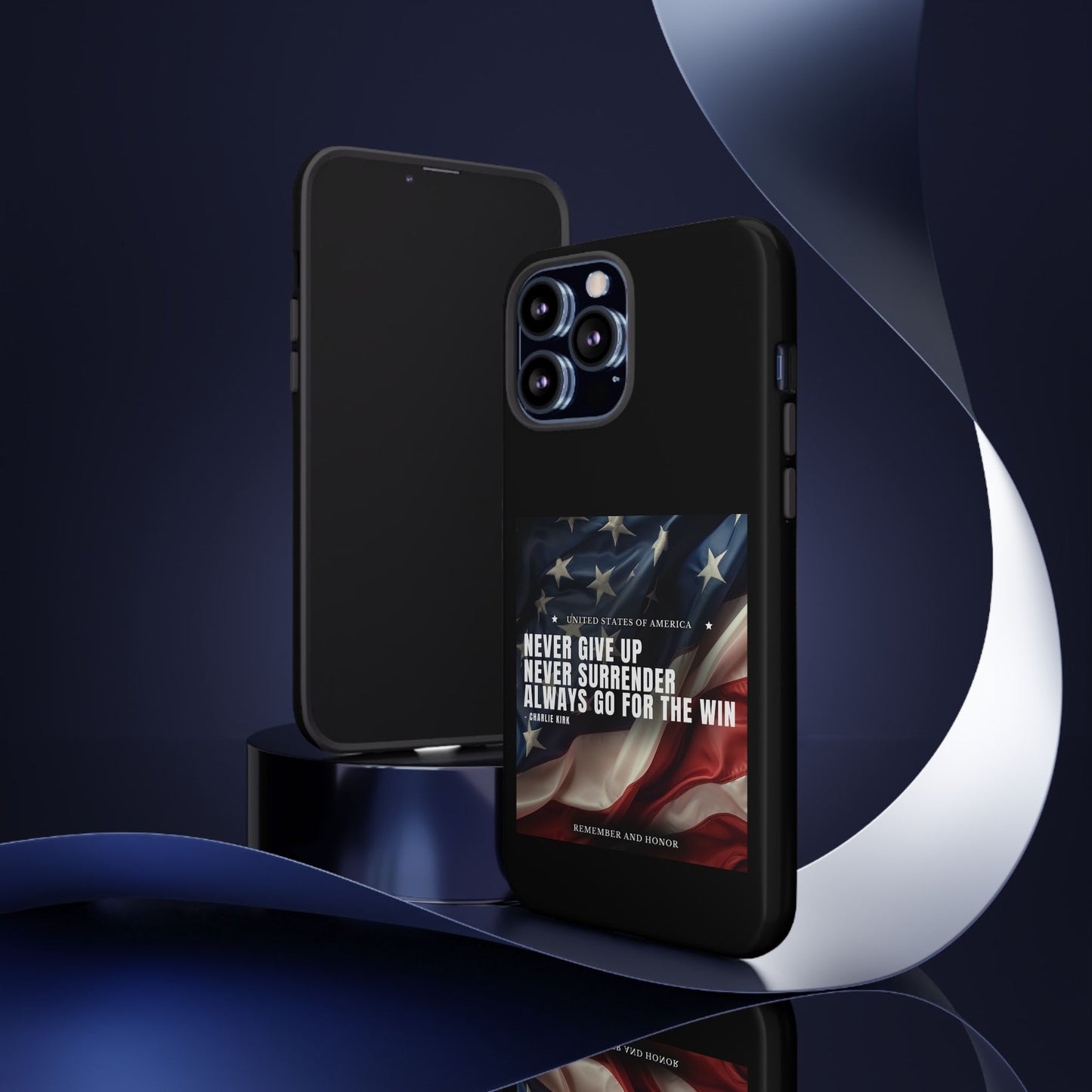 Never Give Up Case Black
