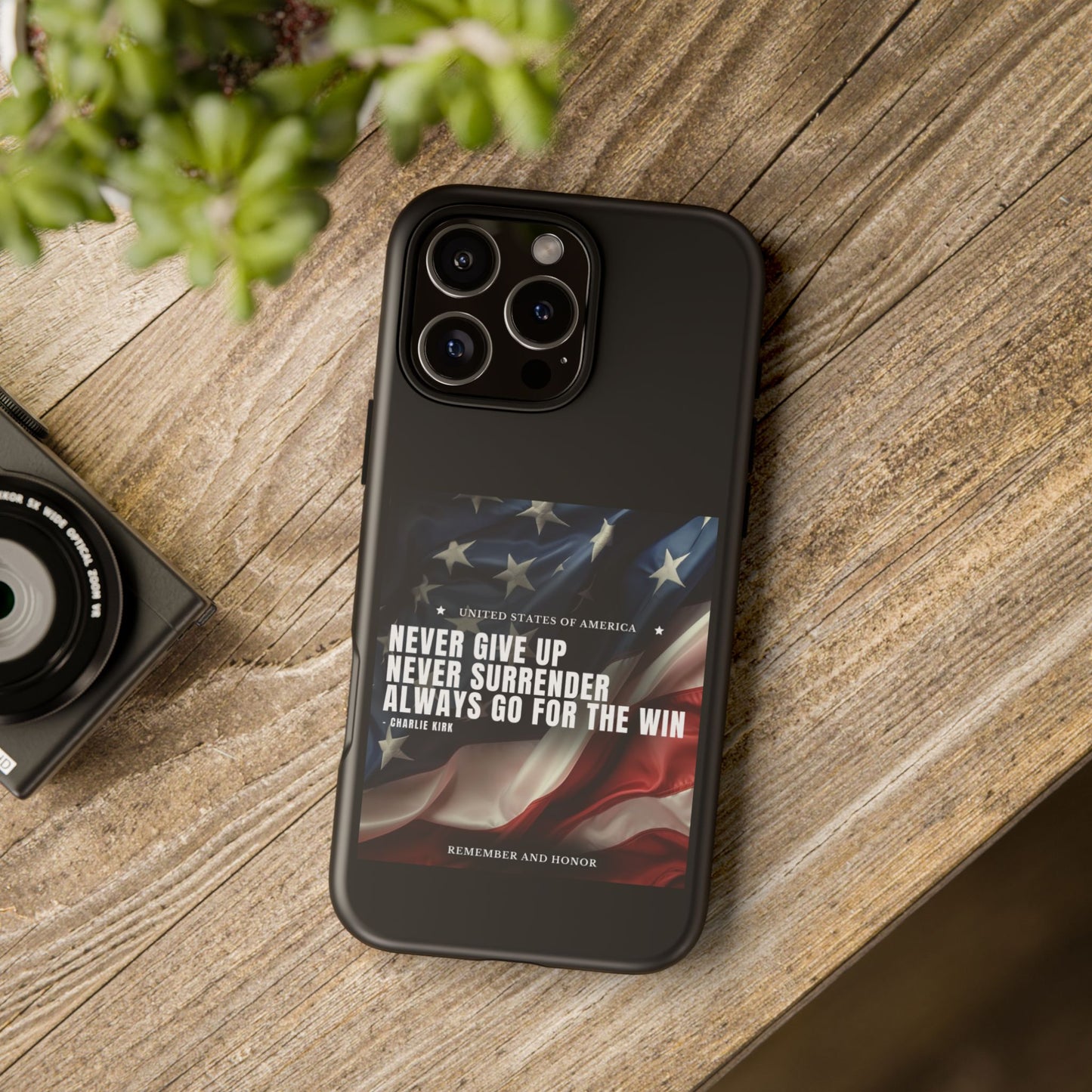 Never Give Up Case Black