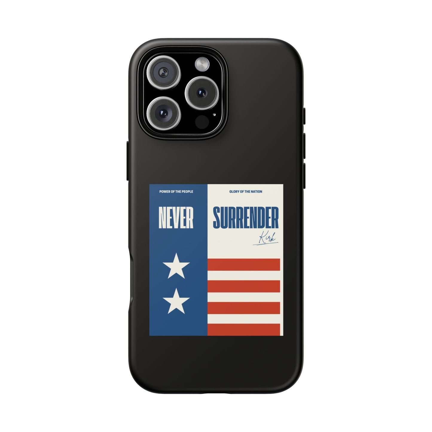 Never Surrender Case Black