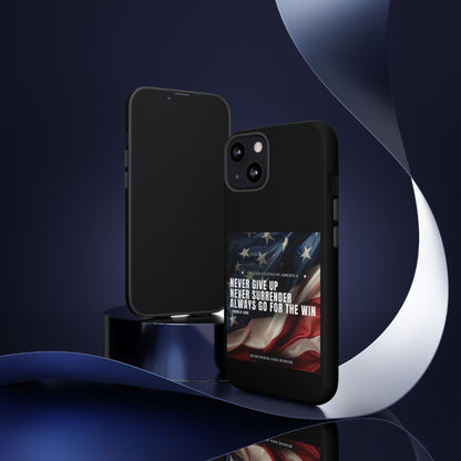 Never Give Up Case Black