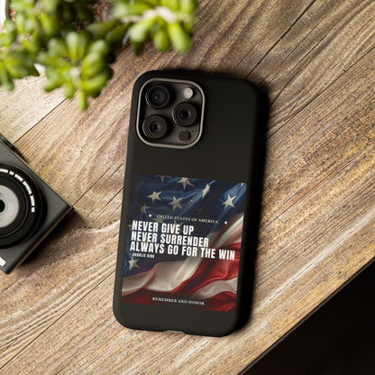 Never Give Up Case Black