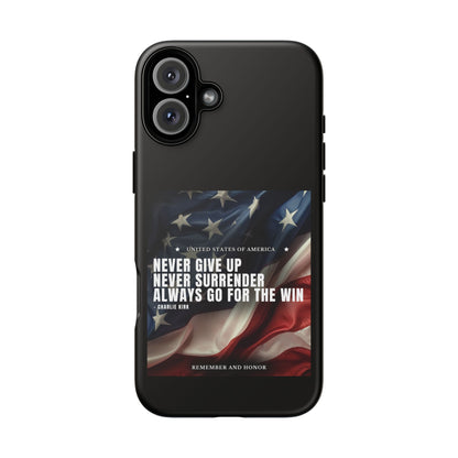 Never Give Up Case Black