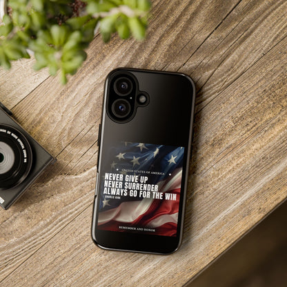 Never Give Up Case Black