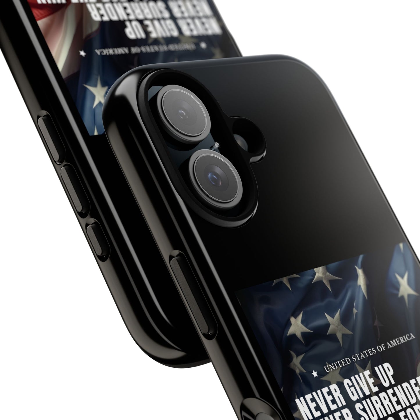 Never Give Up Case Black