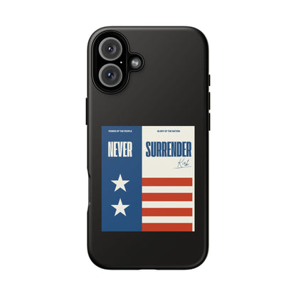 Never Surrender Case Black