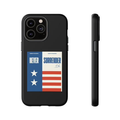 Never Surrender Case Black