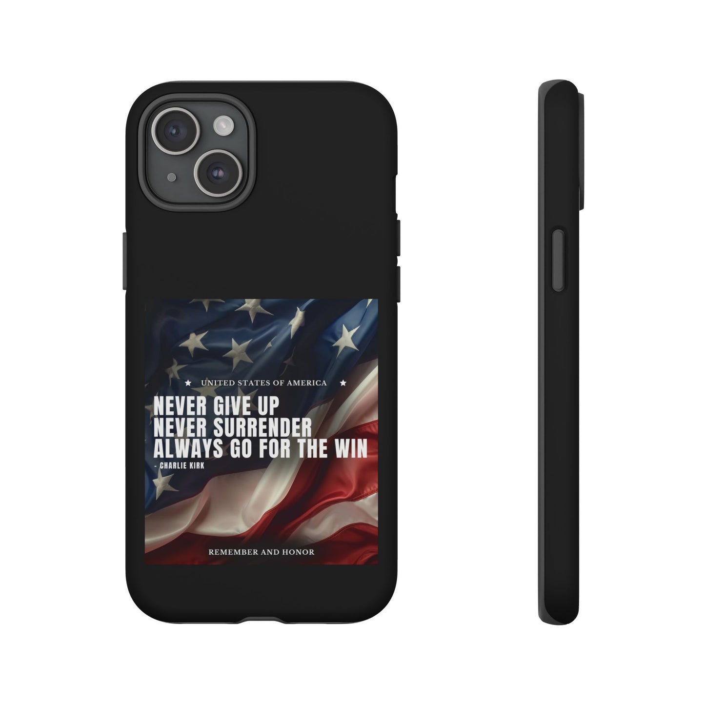 Never Give Up Case Black