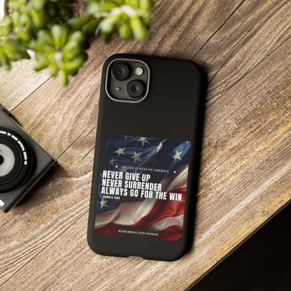 Never Give Up Case Black