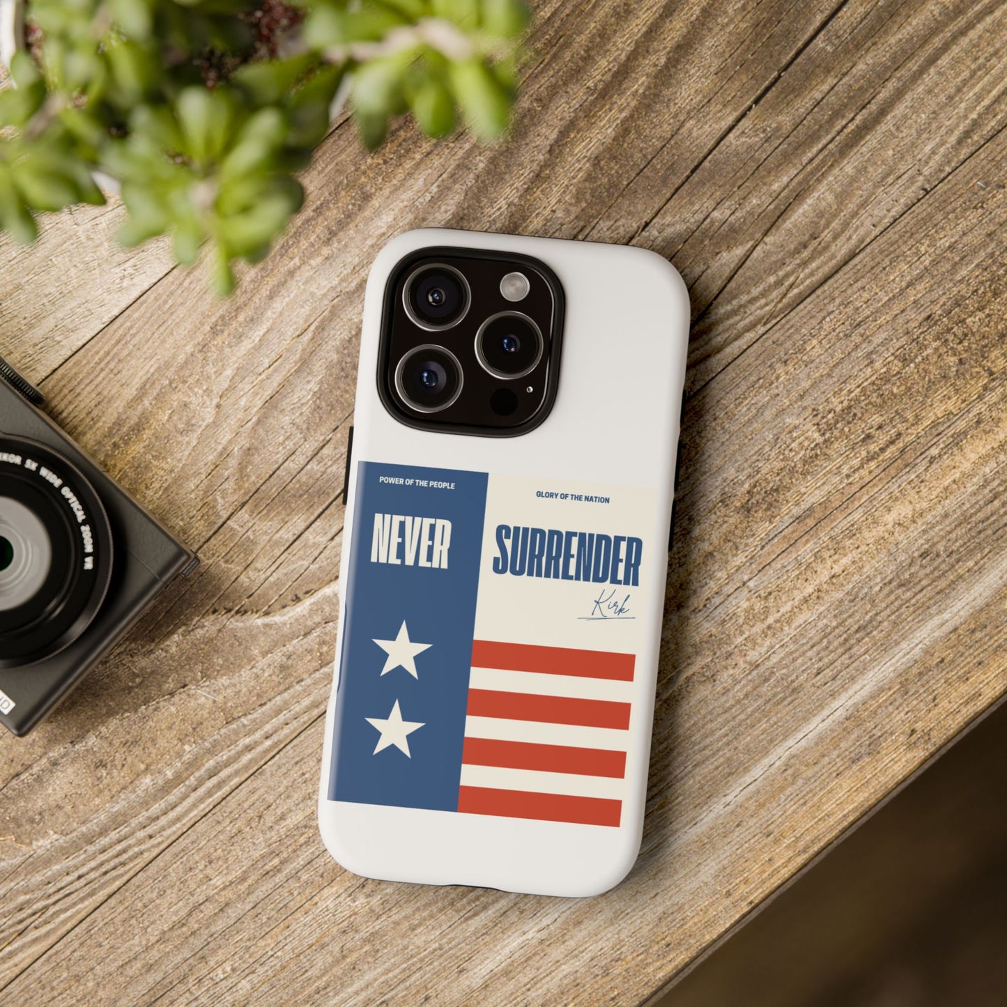 Never Surrender Case White