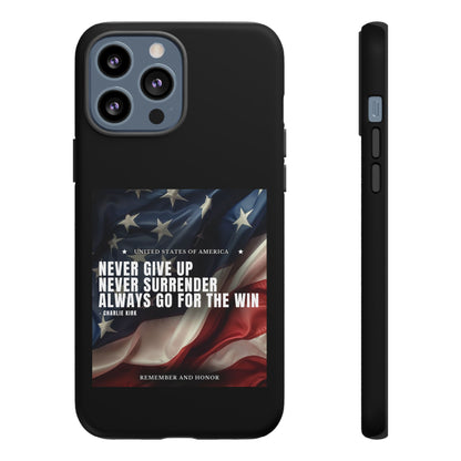 Never Give Up Case Black