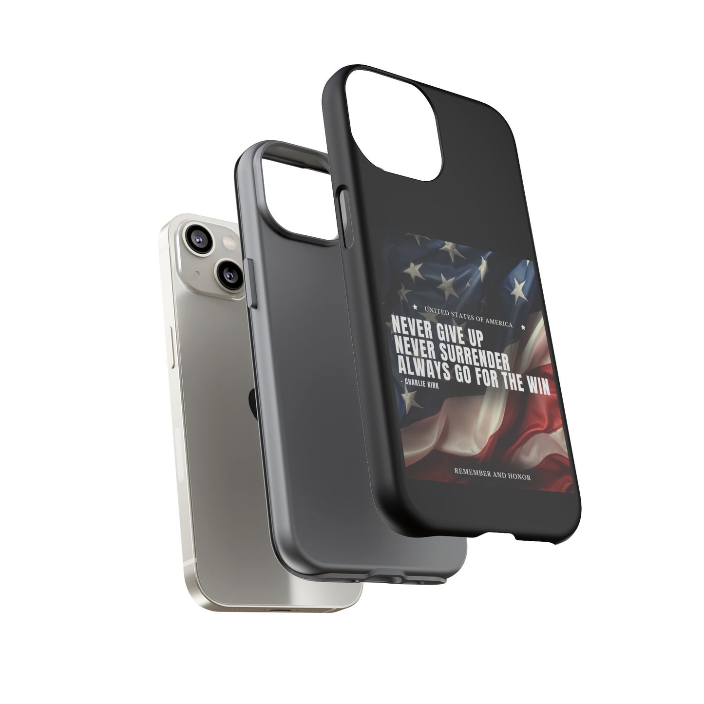 Never Give Up Case Black
