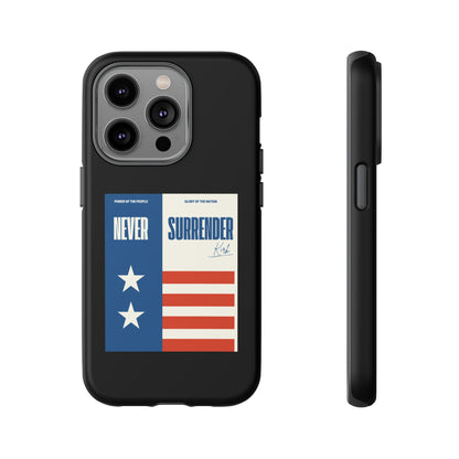 Never Surrender Case Black