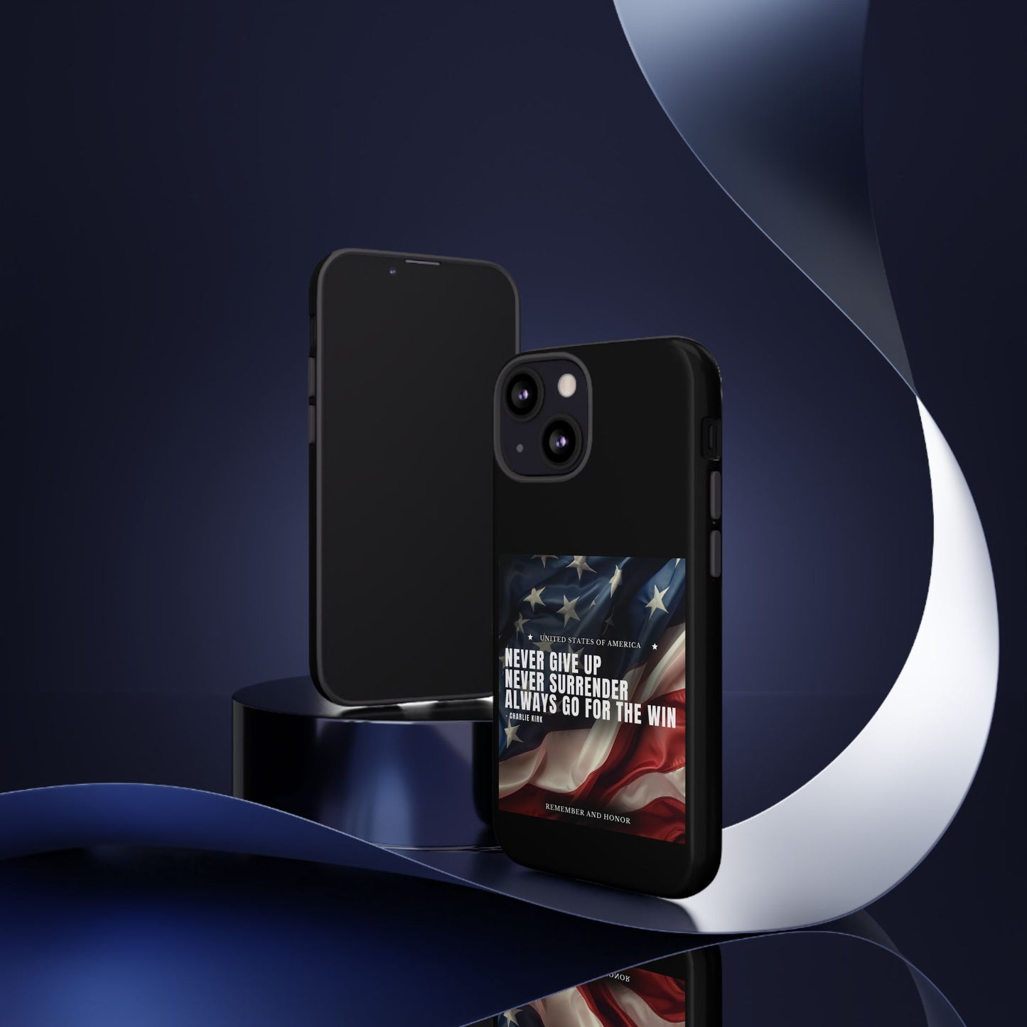 Never Give Up Case Black