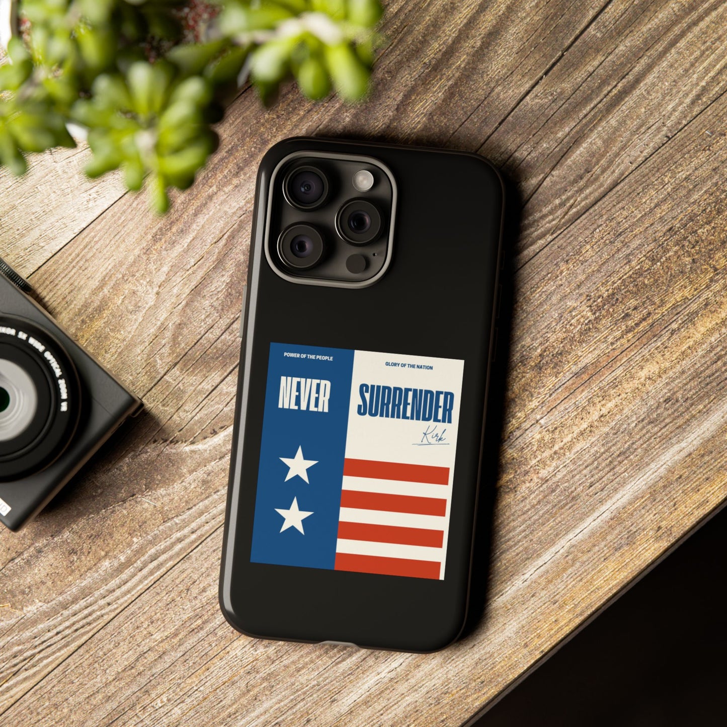 Never Surrender Case Black