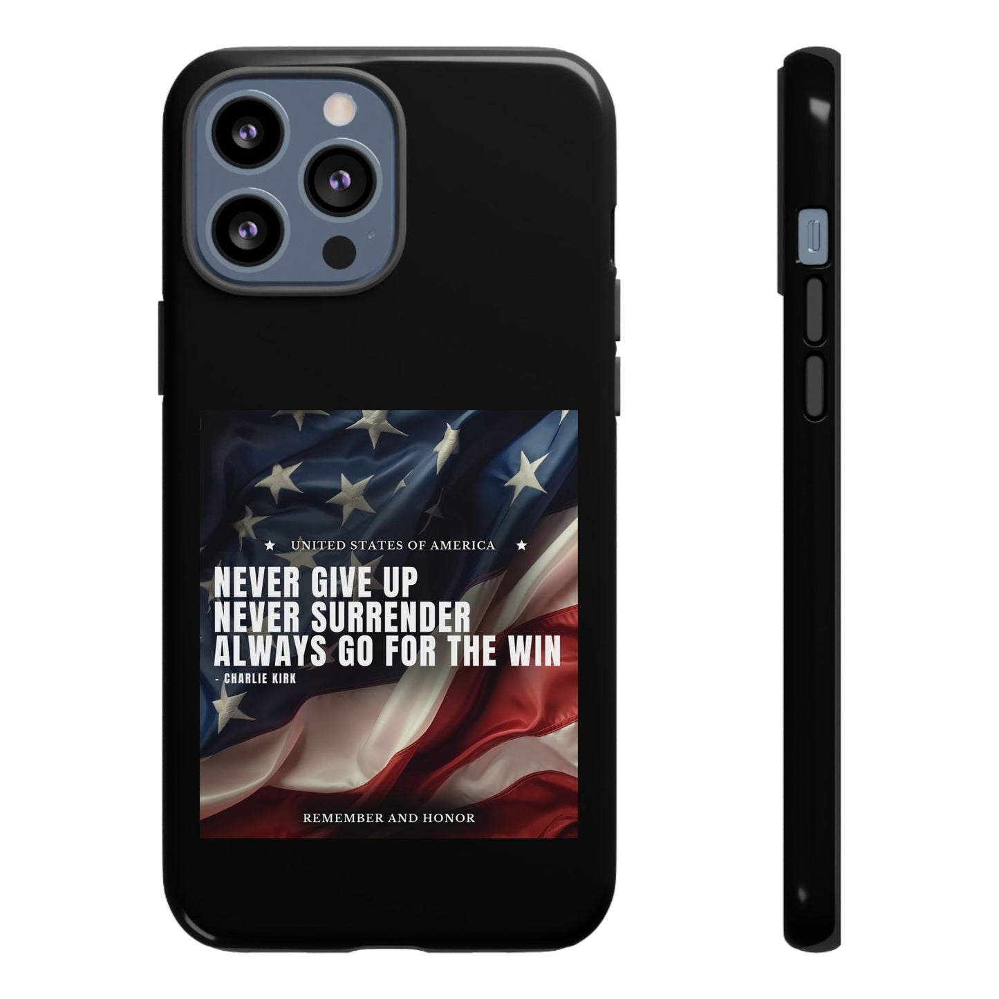 Never Give Up Case Black