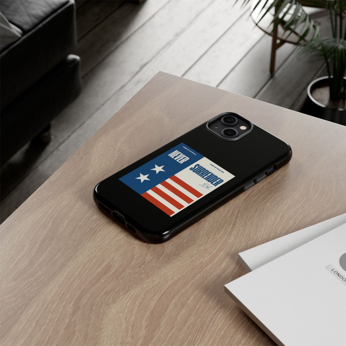 Never Surrender Case Black