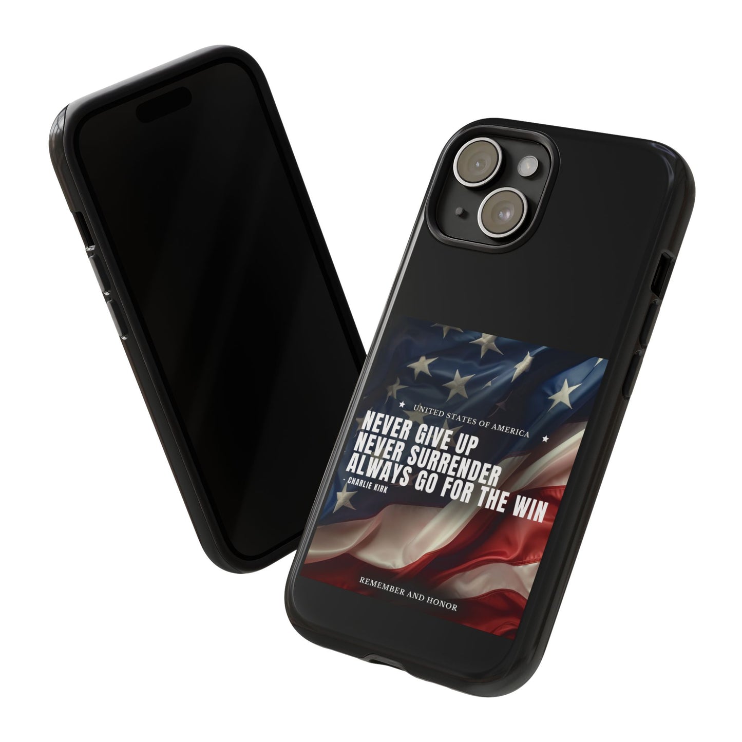 Never Give Up Case Black