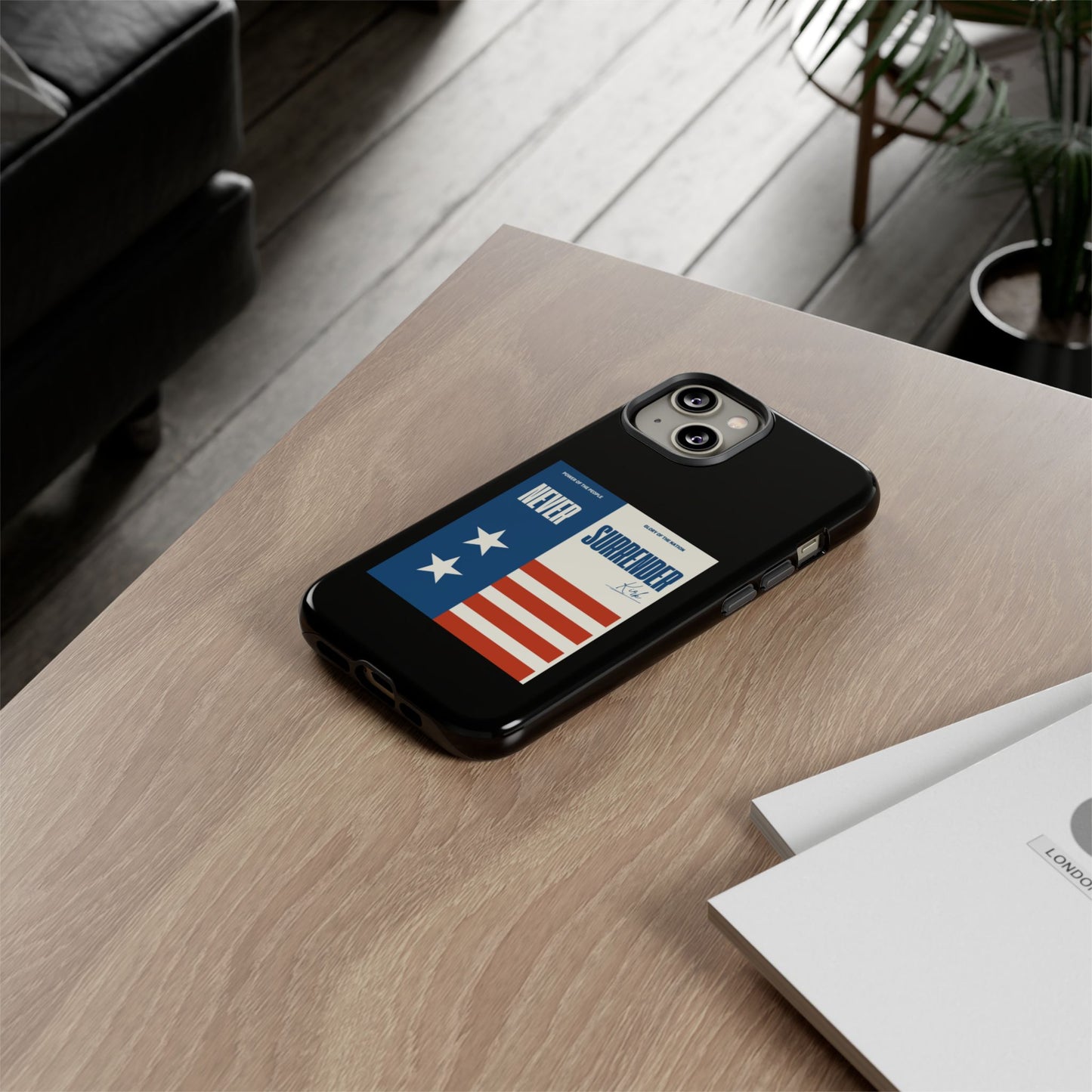 Never Surrender Case Black