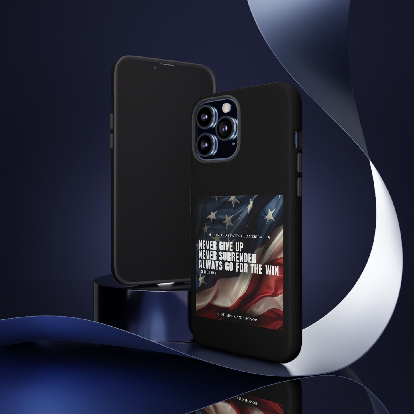 Never Give Up Case Black