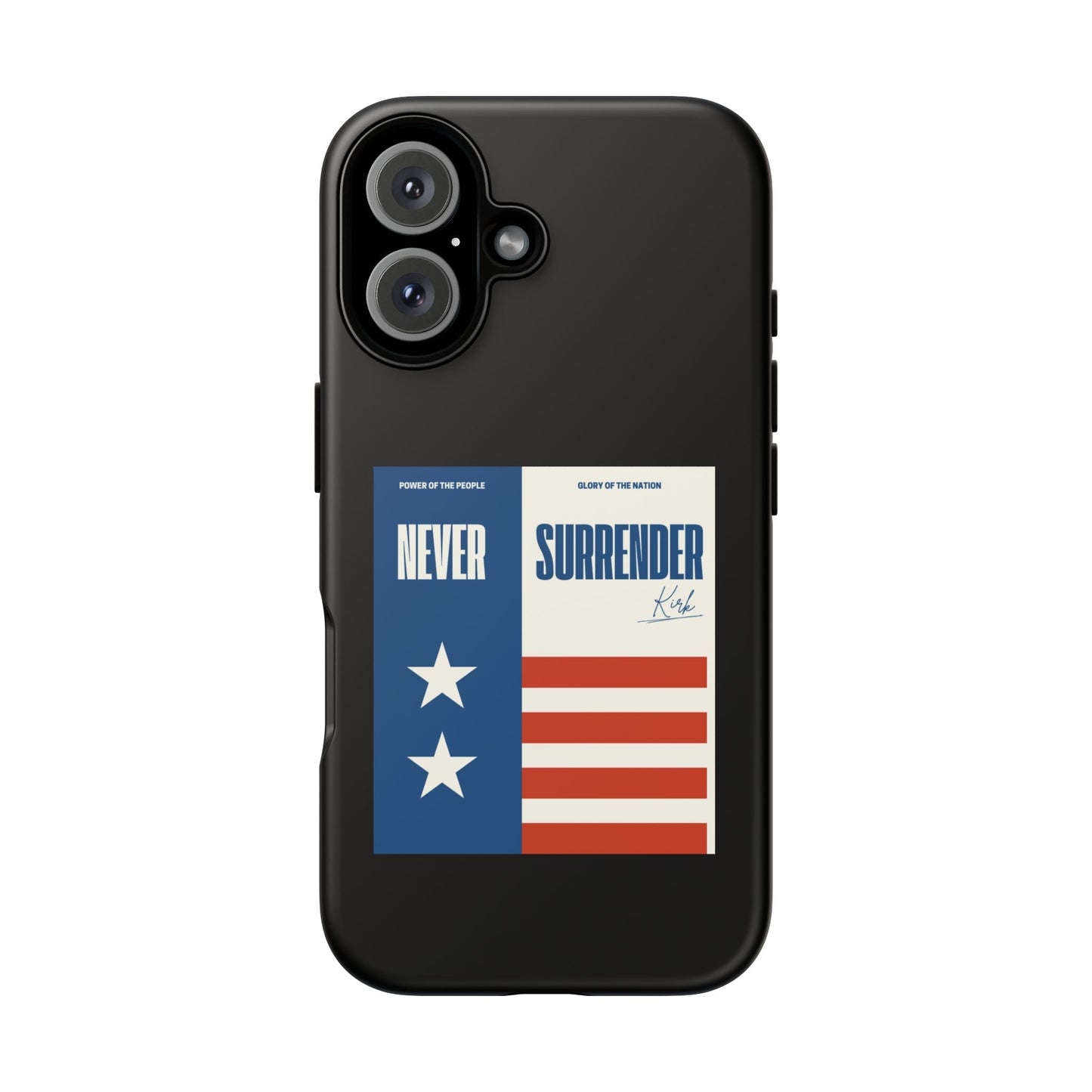 Never Surrender Case Black