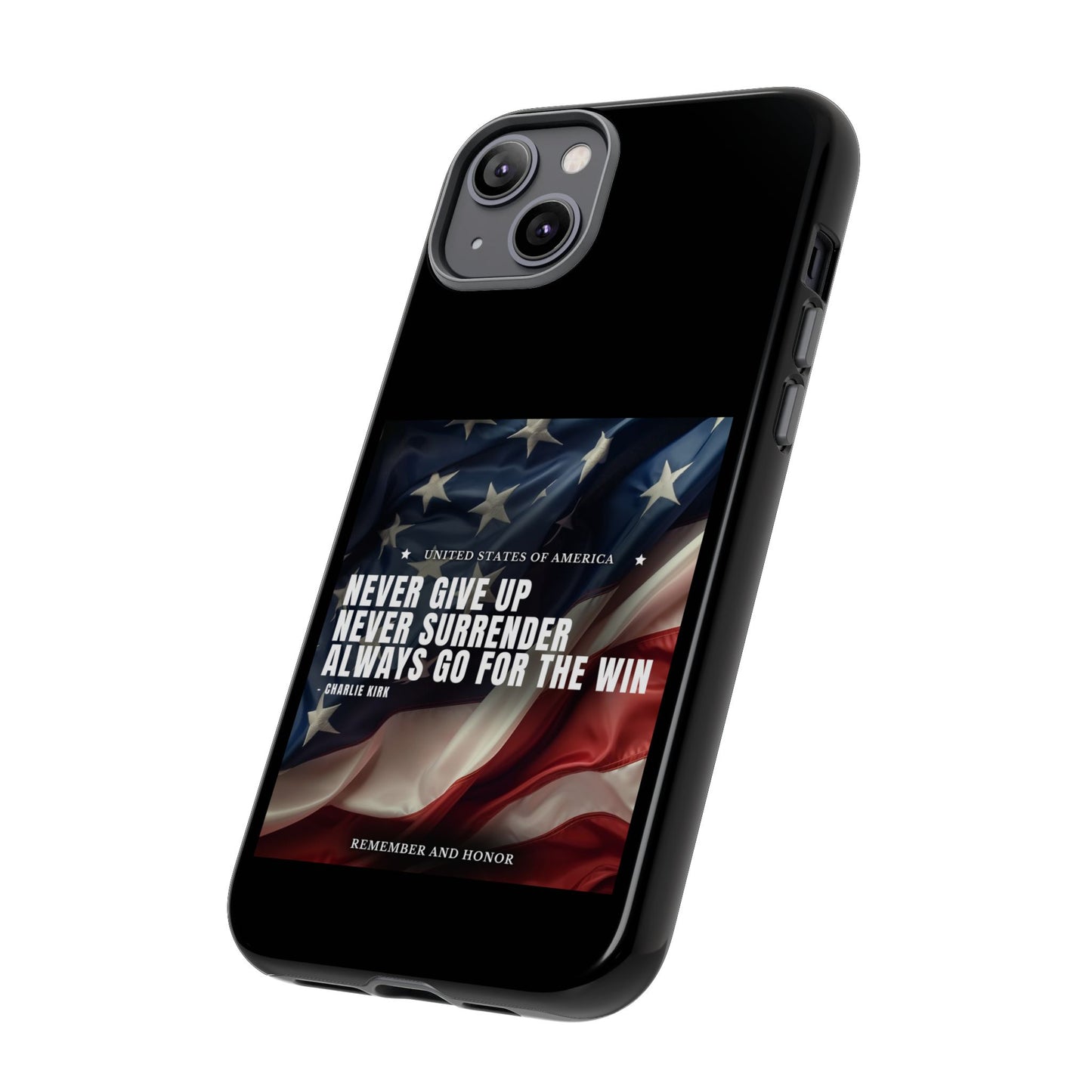 Never Give Up Case Black