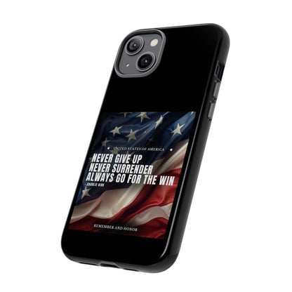 Never Give Up Case Black