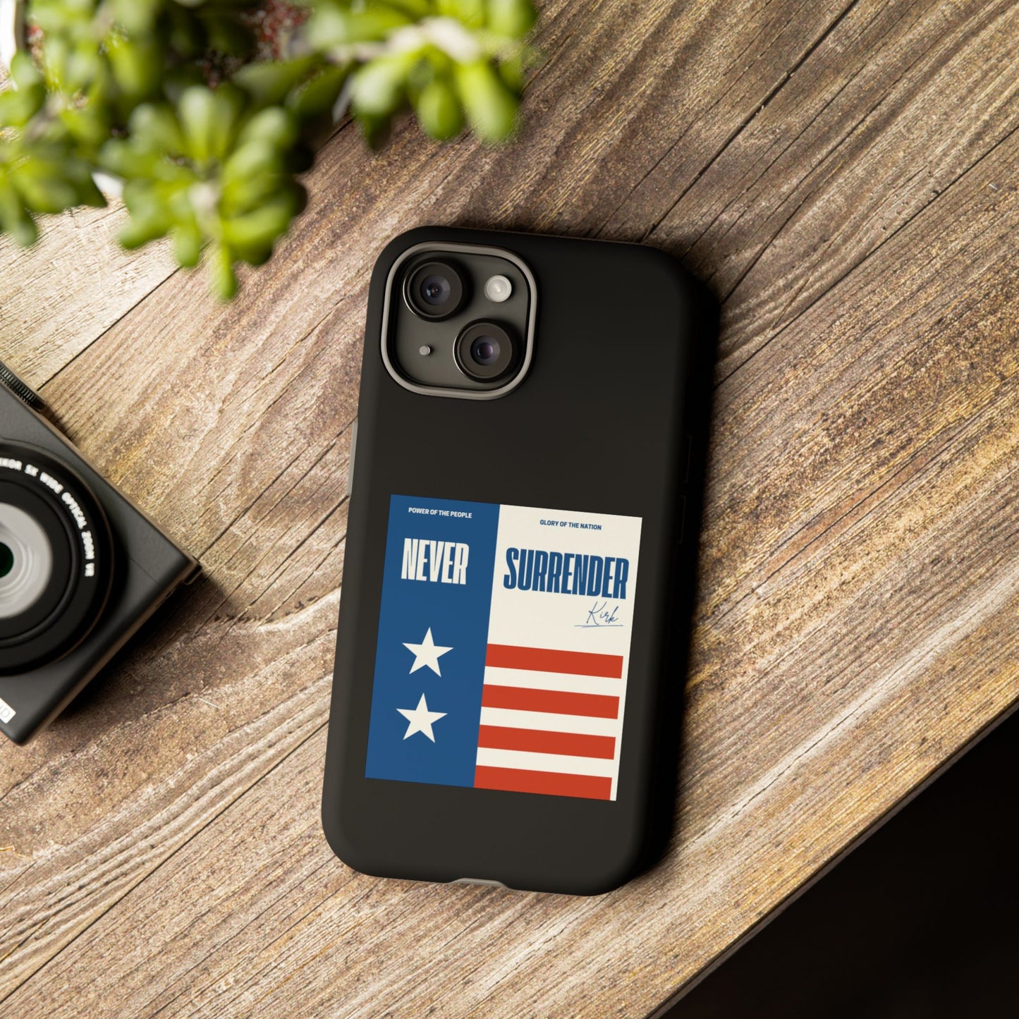 Never Surrender Case Black