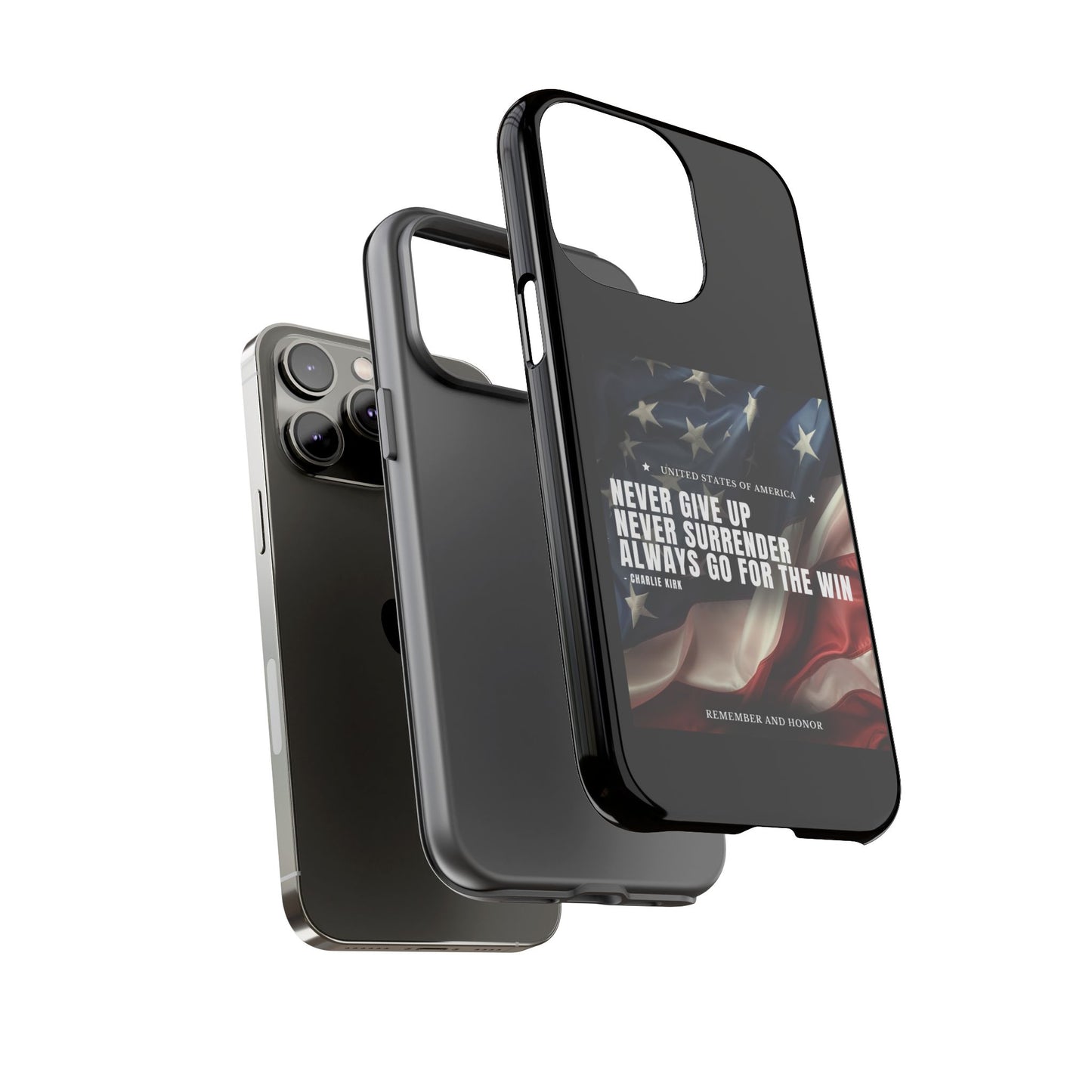 Never Give Up Case Black