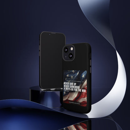 Never Give Up Case Black