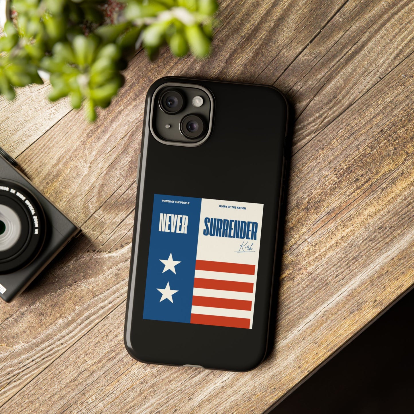 Never Surrender Case Black
