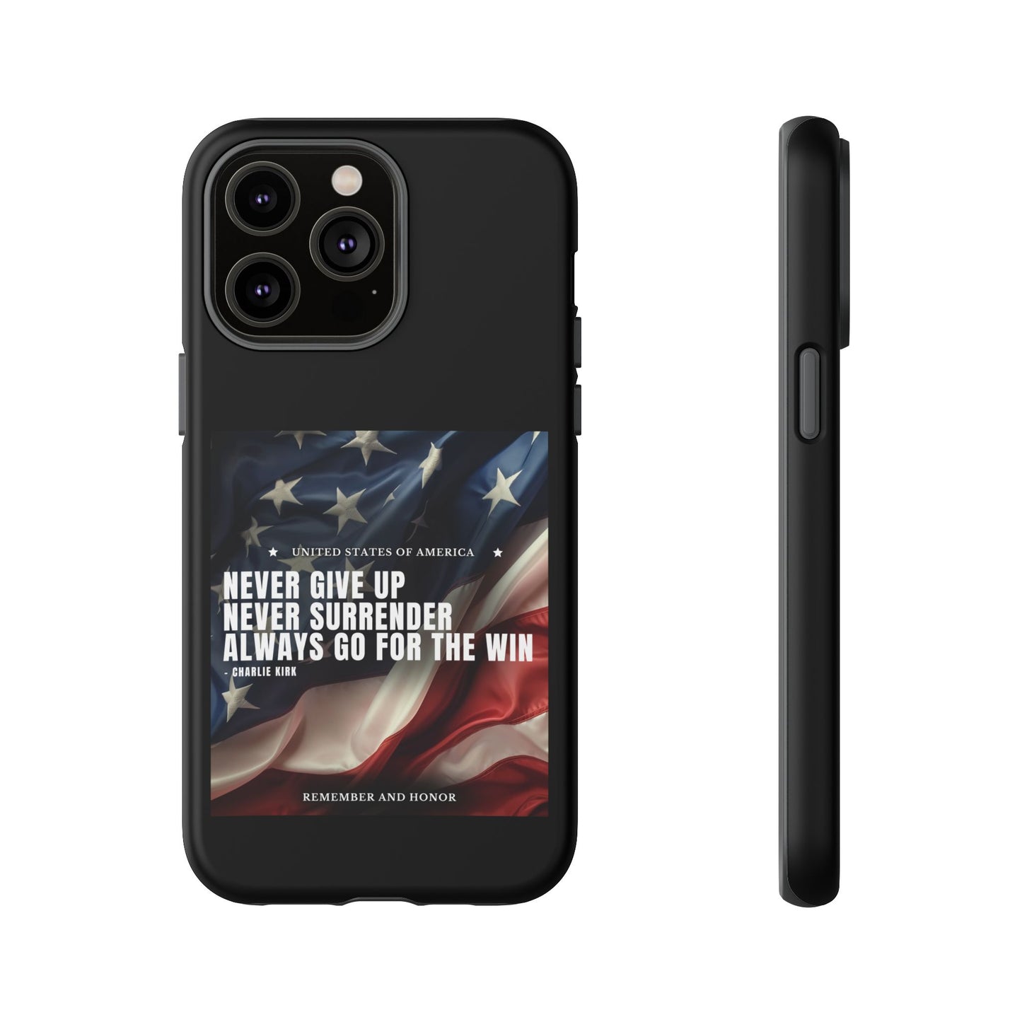 Never Give Up Case Black