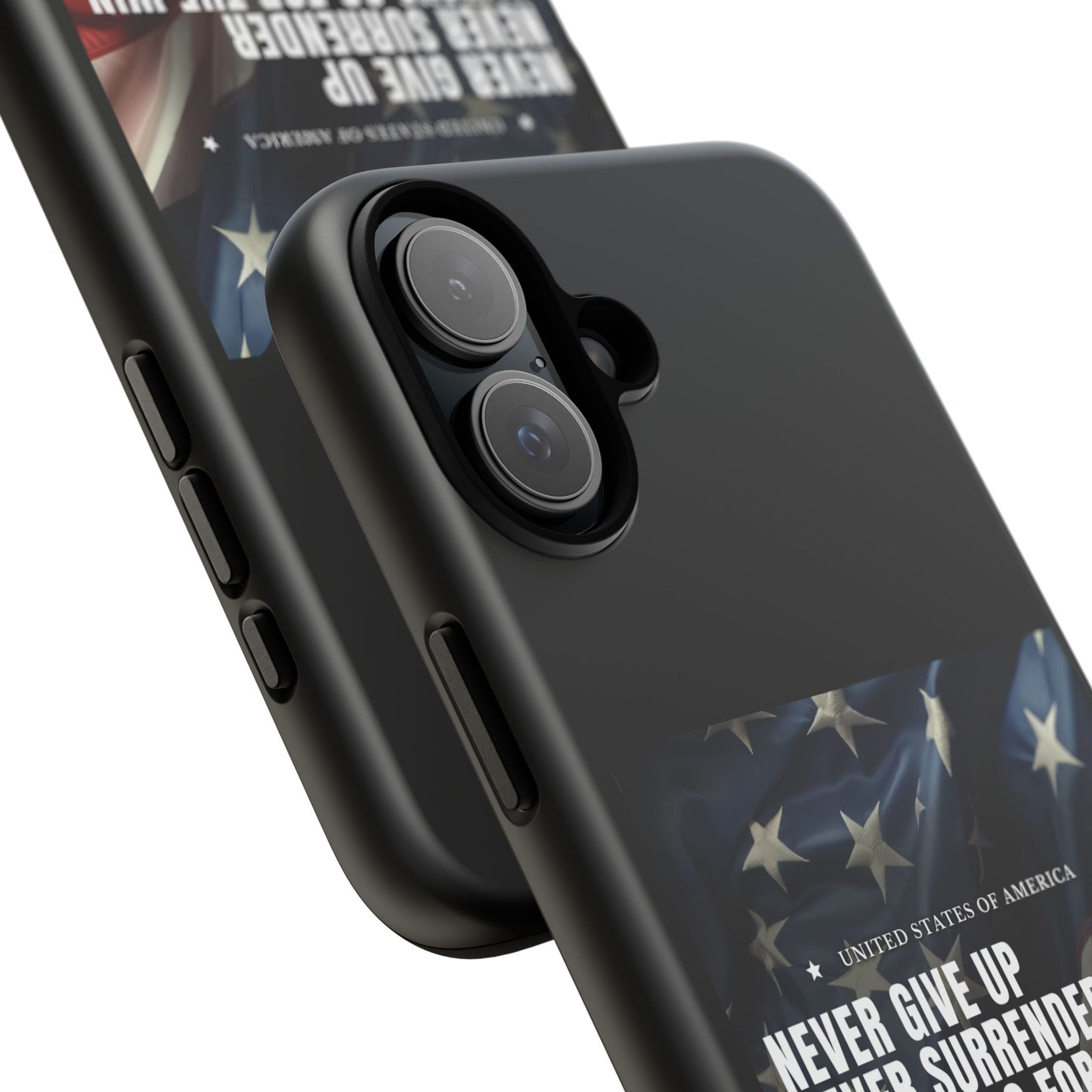 Never Give Up Case Black
