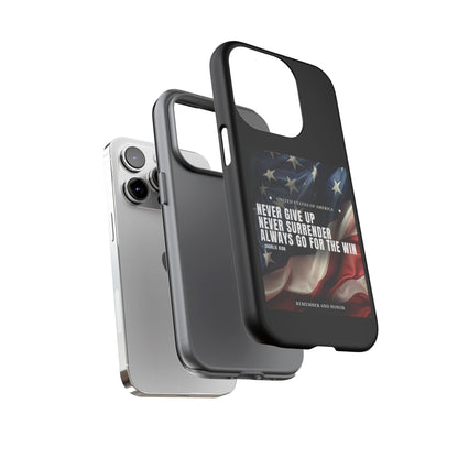 Never Give Up Case Black