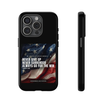 Never Give Up Case Black
