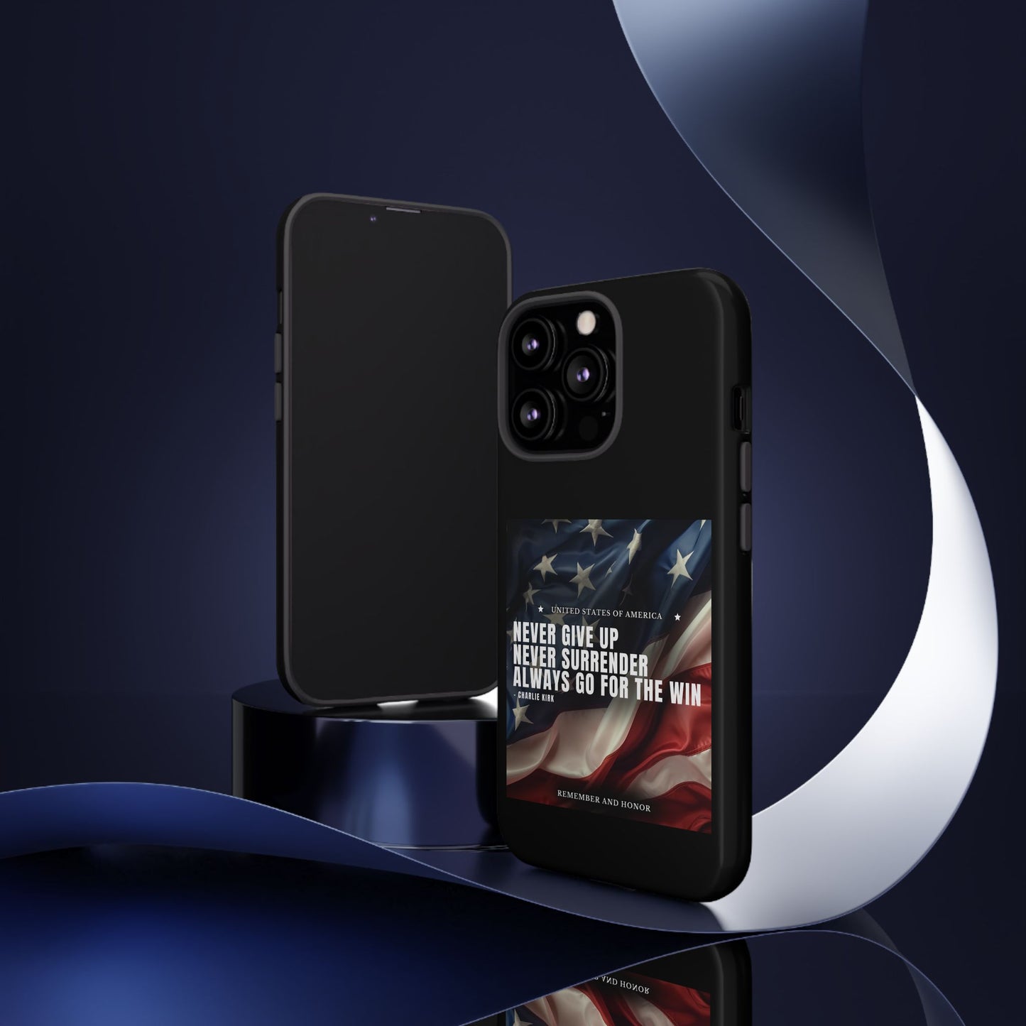 Never Give Up Case Black