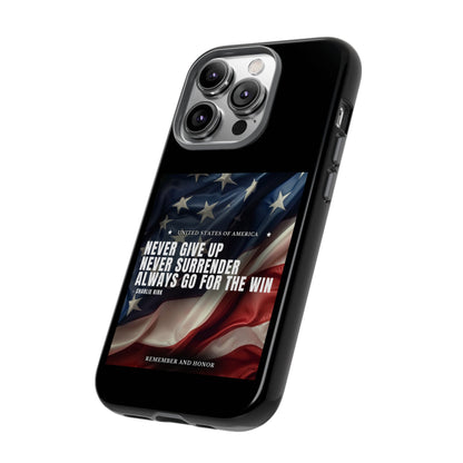 Never Give Up Case Black
