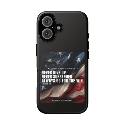 Never Give Up Case Black