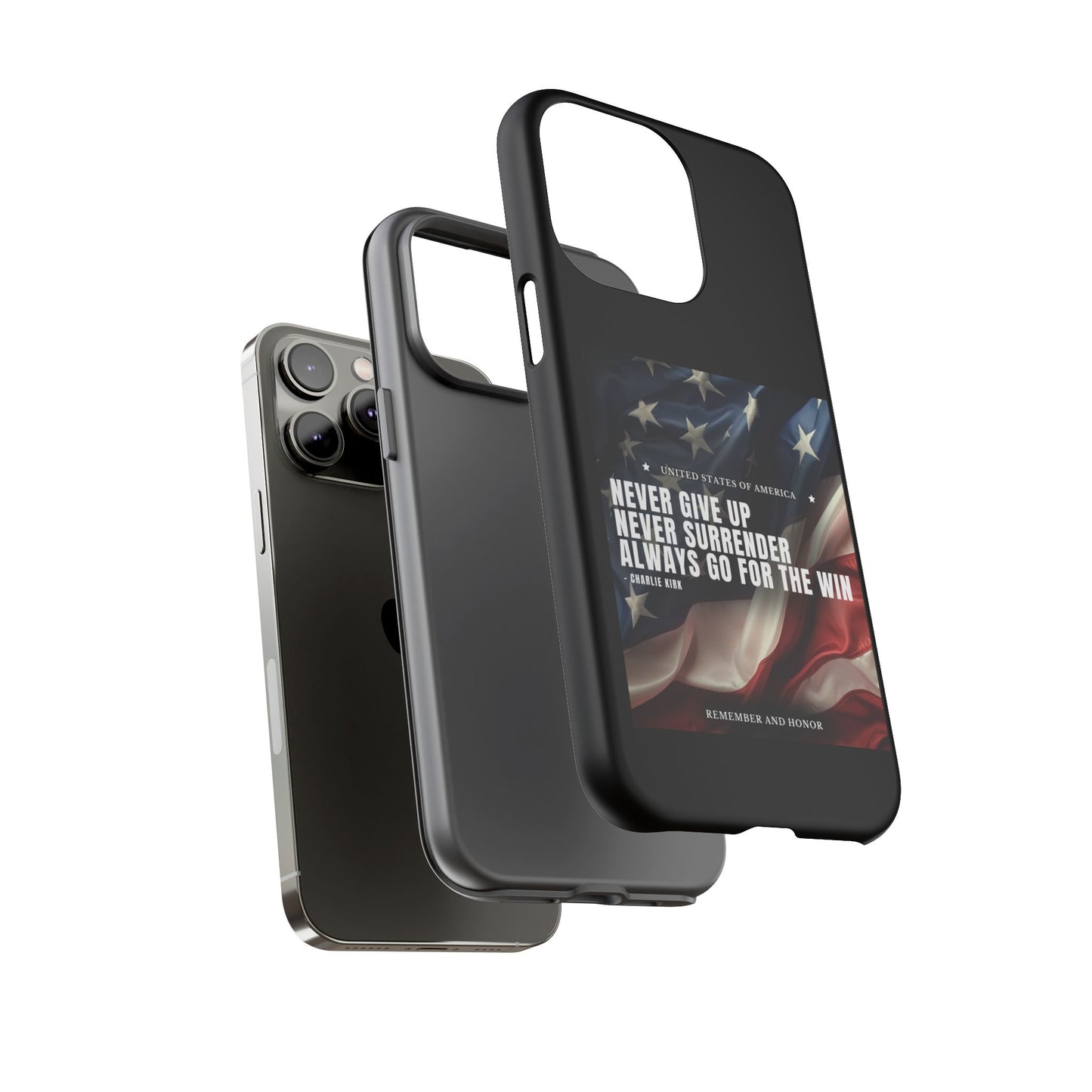 Never Give Up Case Black