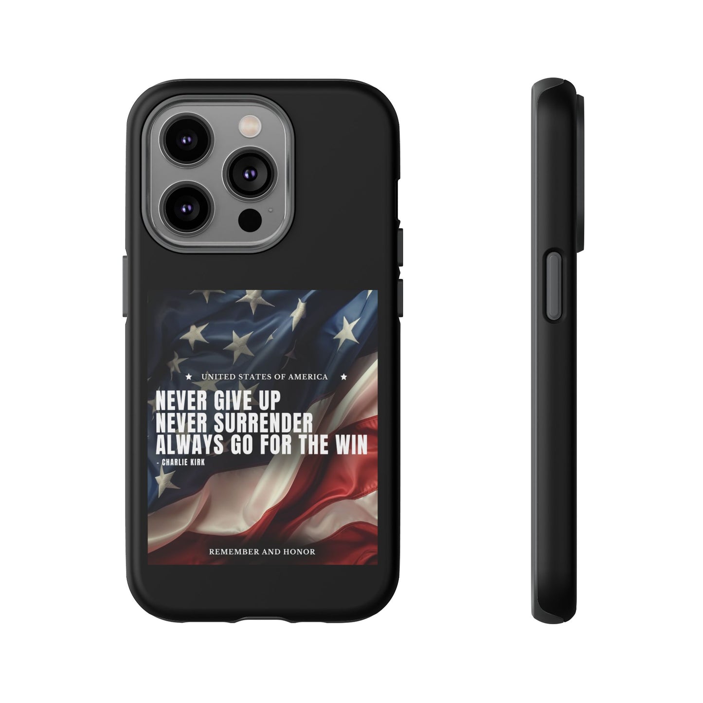 Never Give Up Case Black
