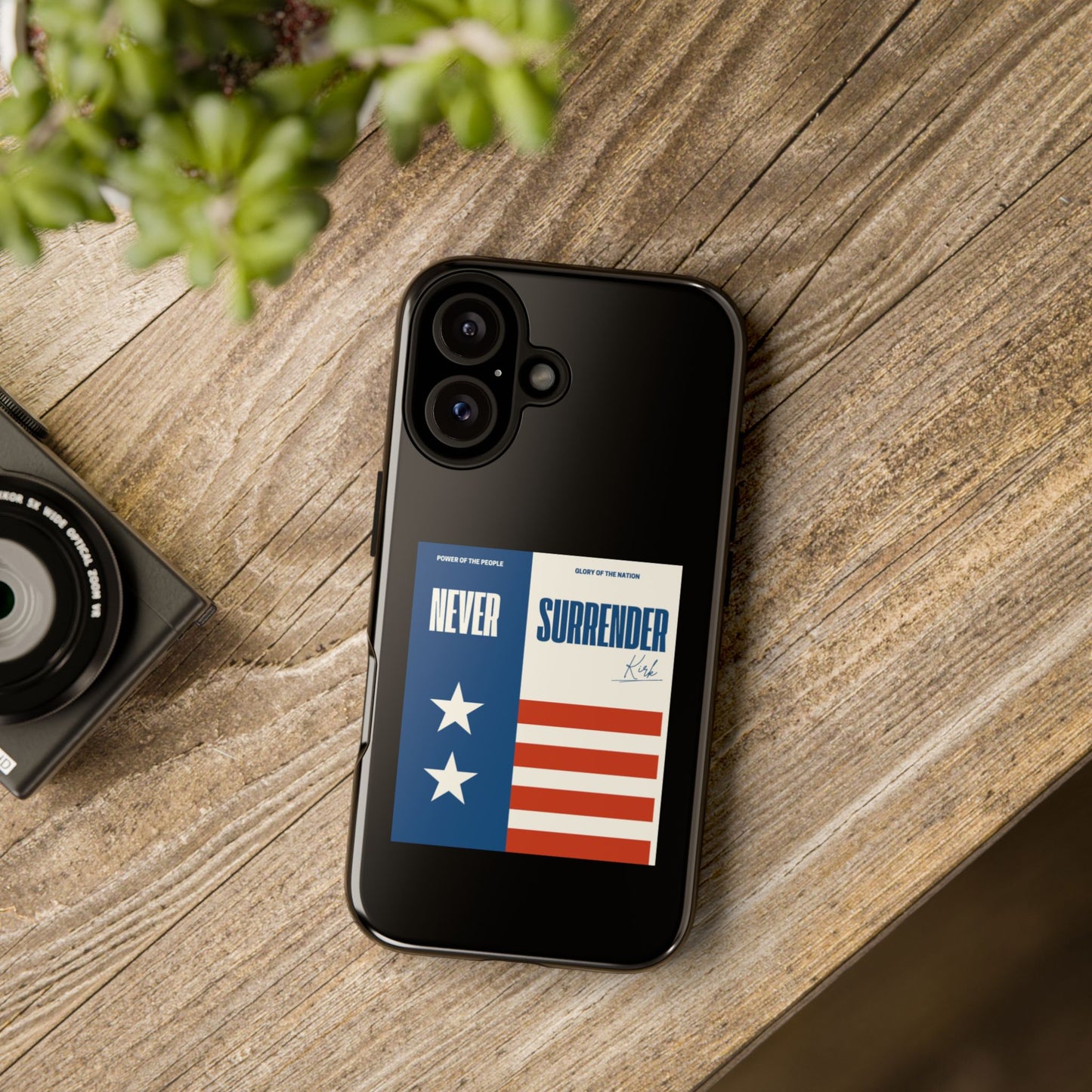 Never Surrender Case Black