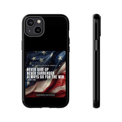 Never Give Up Case Black