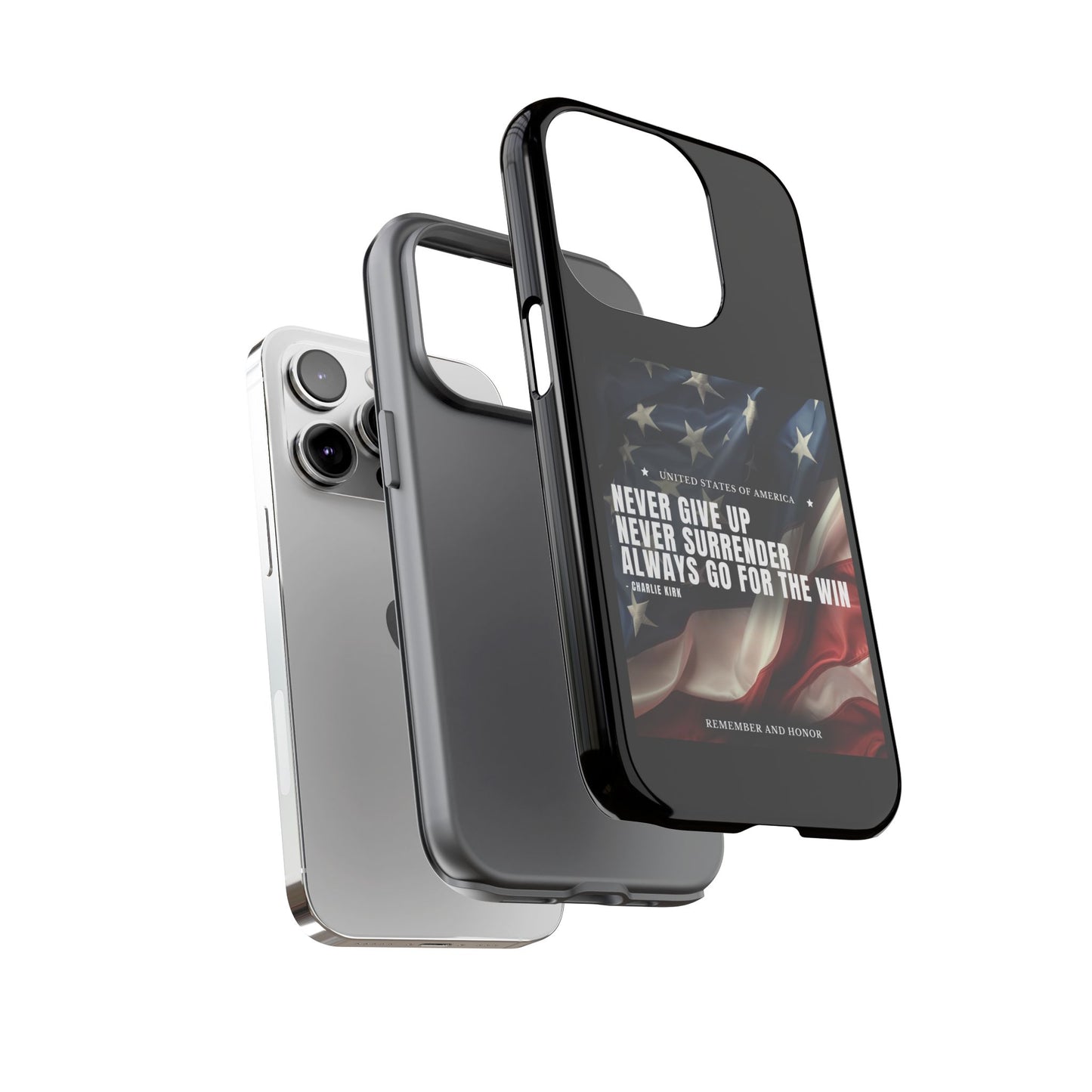 Never Give Up Case Black